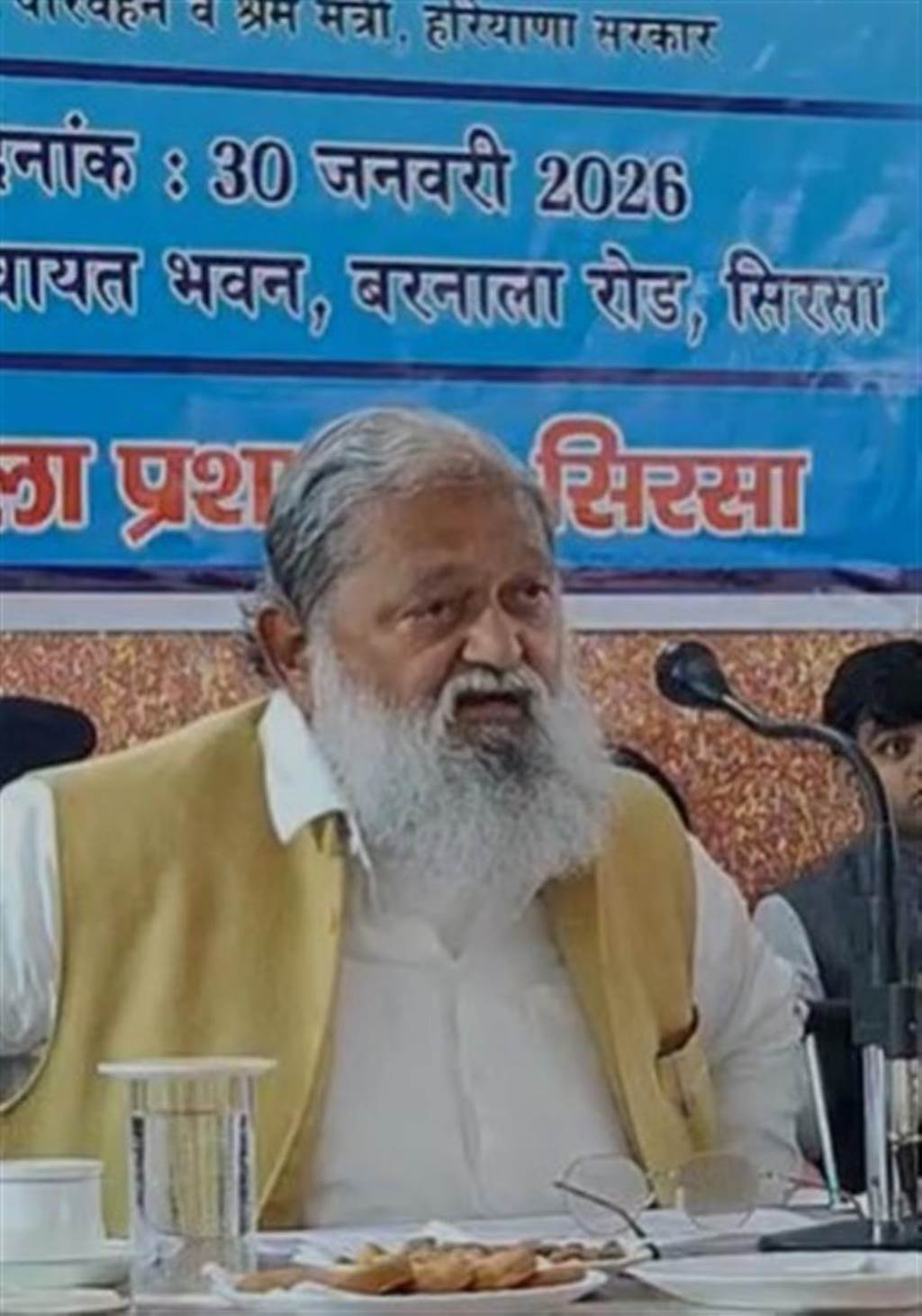 Private bus drivers will have to undergo mandatory driving test safety is top priority in Haryana transport  Transport Minister Mr Anil Vij